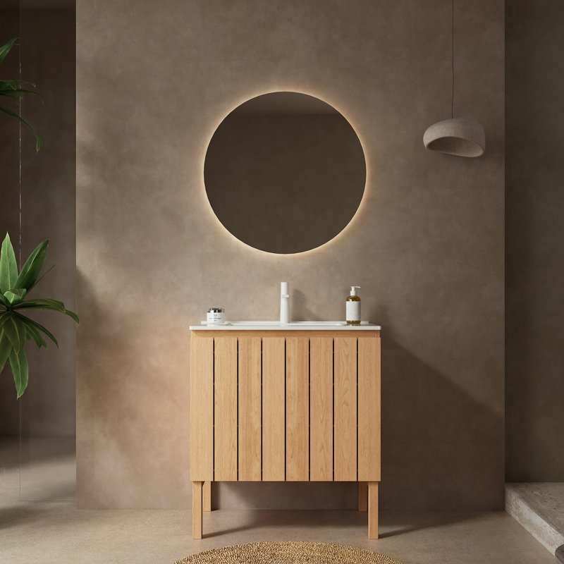Ebern Designs Modern Freestanding Bathroom Vanity with Sink | Wayfair